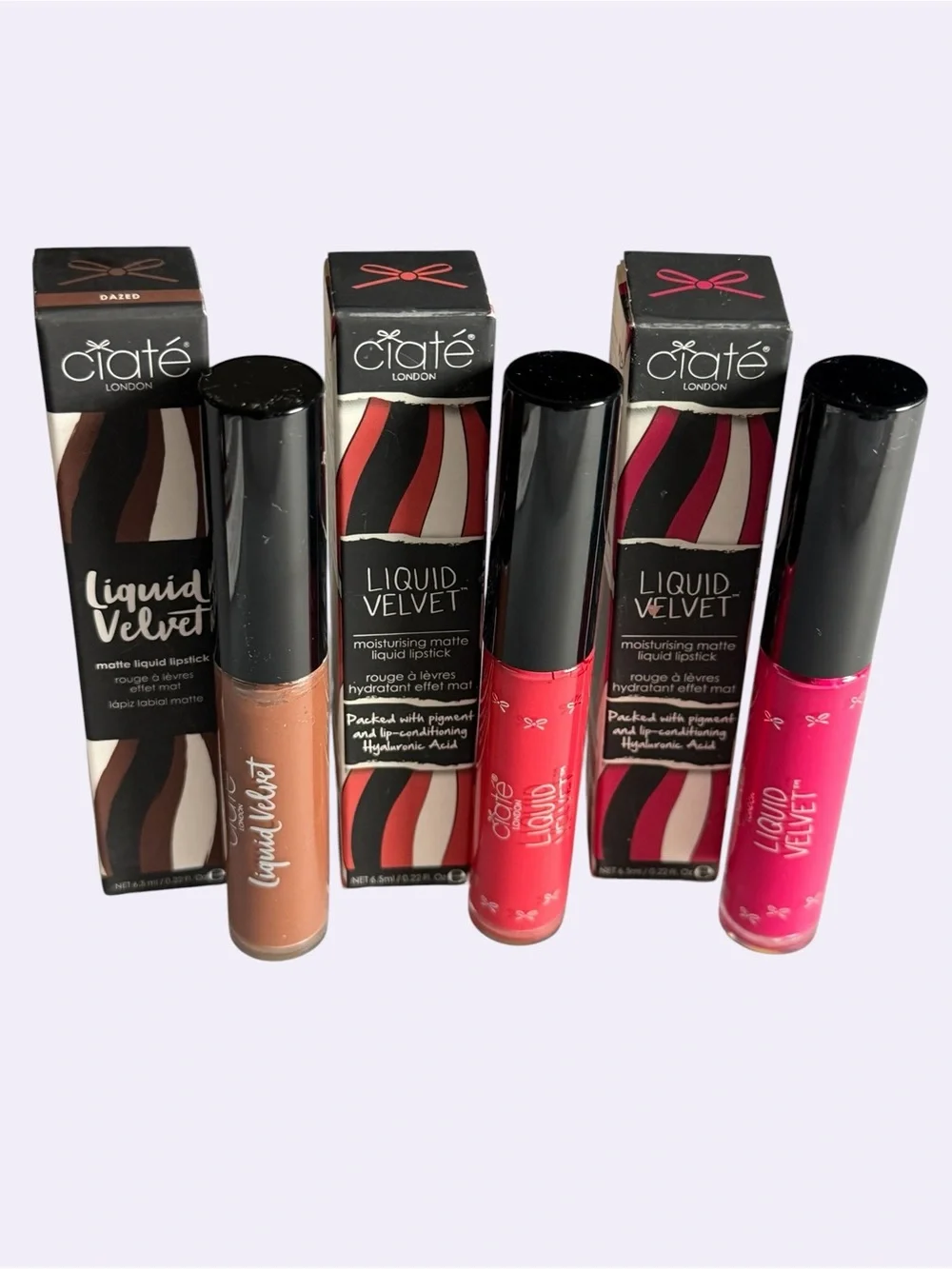 Ciaté Liquid Velvet Moisturising Matte Liquid Lipstick - Pink, Red, Nude